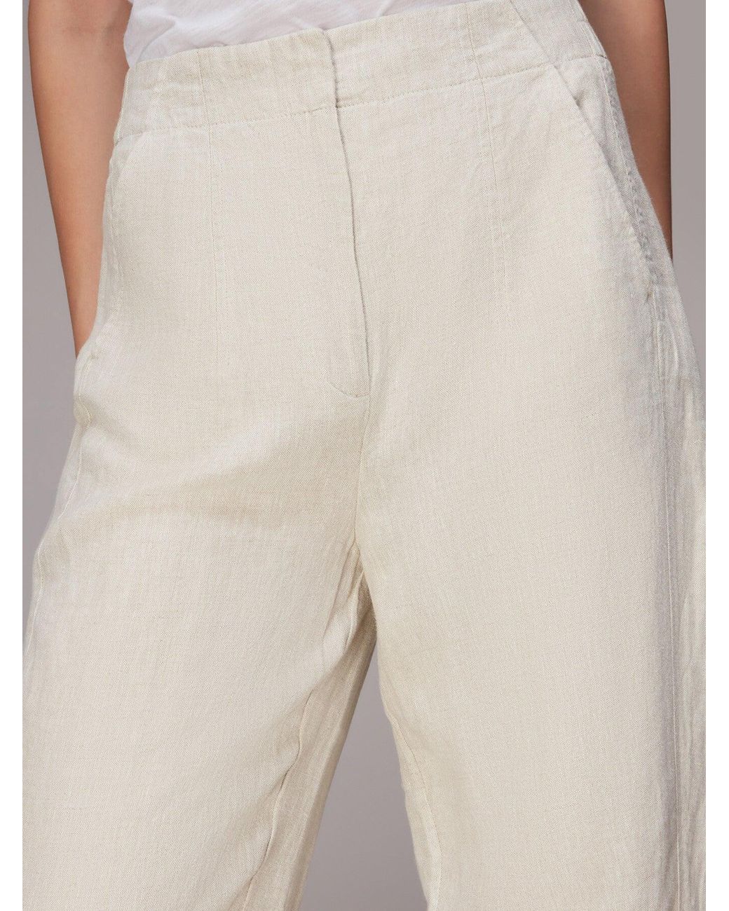 Whistles White Barrel Leg Trouser