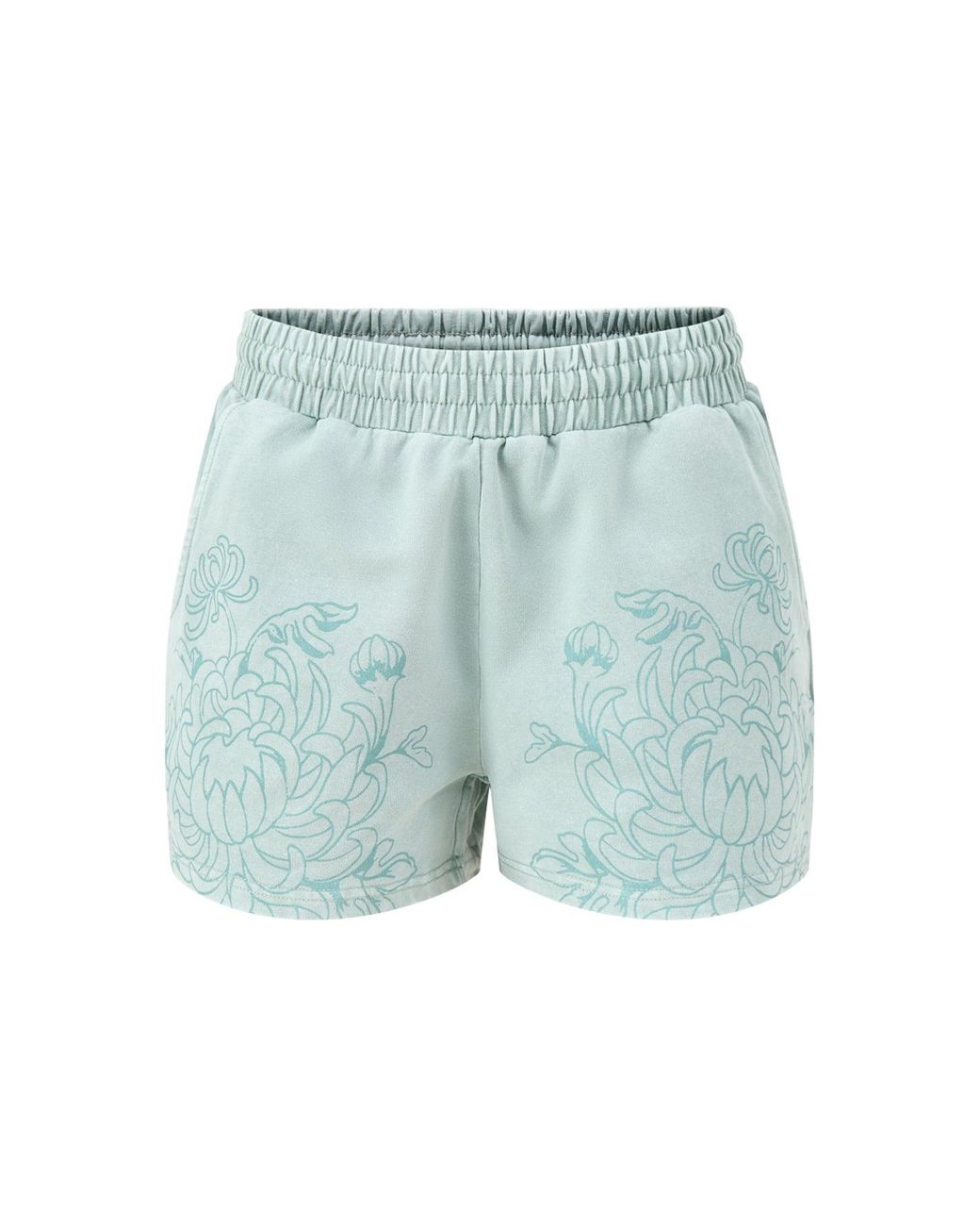 Ed Hardy Blue Applique Tattoo Sweat Shorts