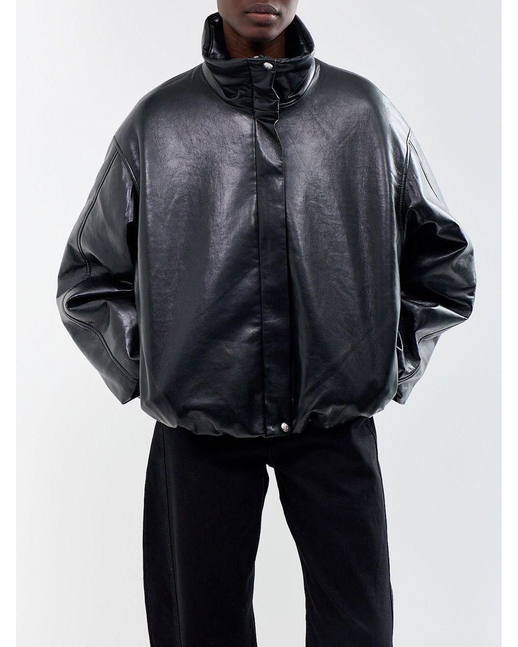 Anine Bing Black Cyrus Recycled Leather Jacket