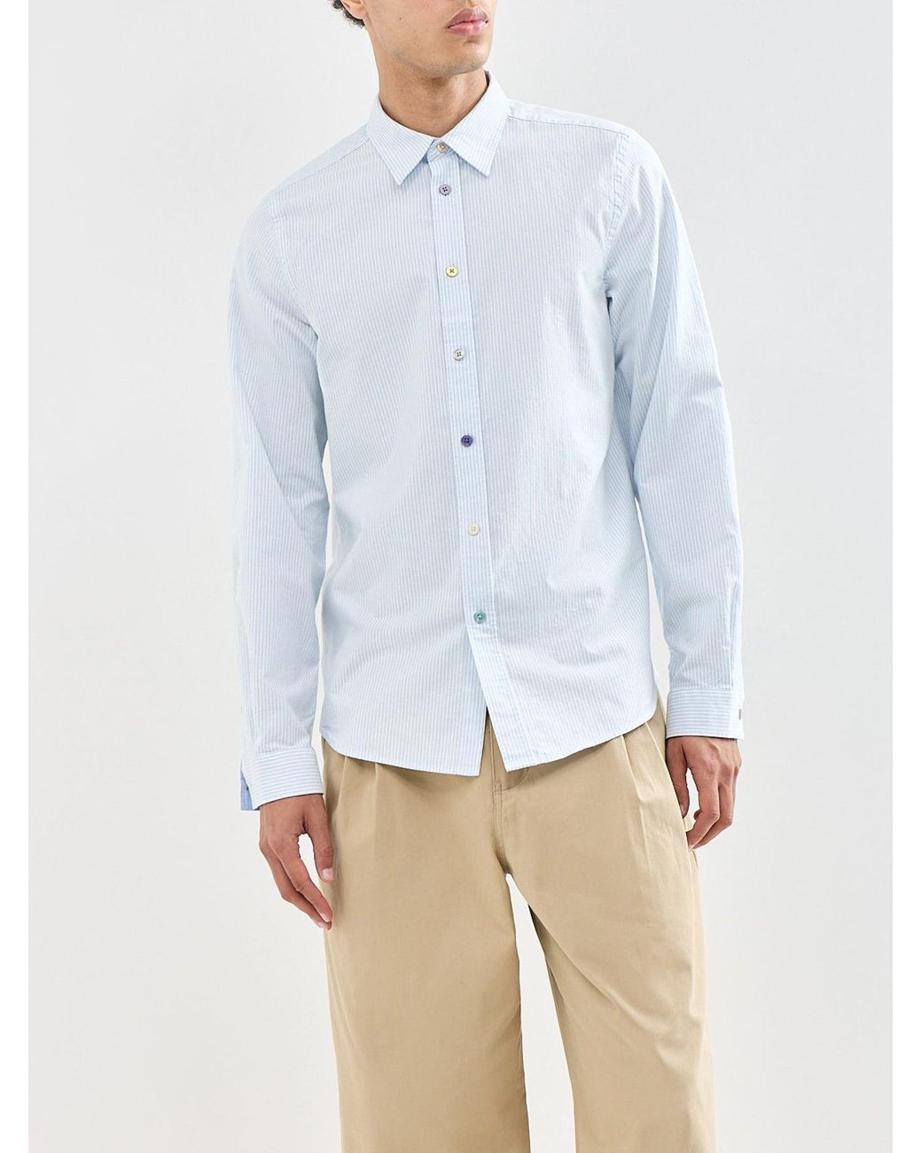 Paul Smith Blue Oxford Stripe Shirt for men