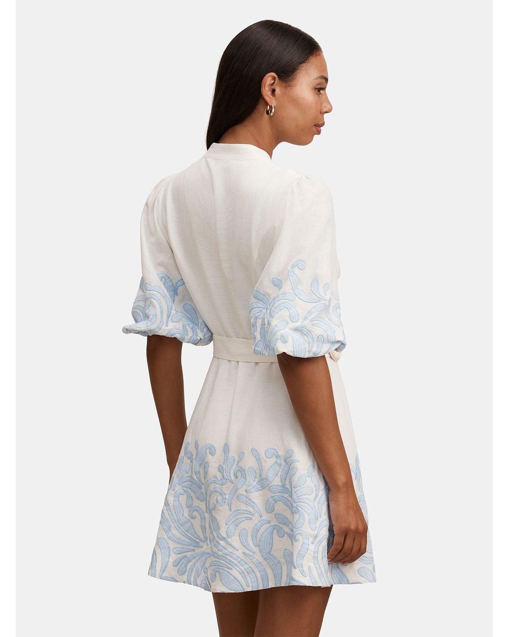 Forever New White Eva Embroidered Mini Dress