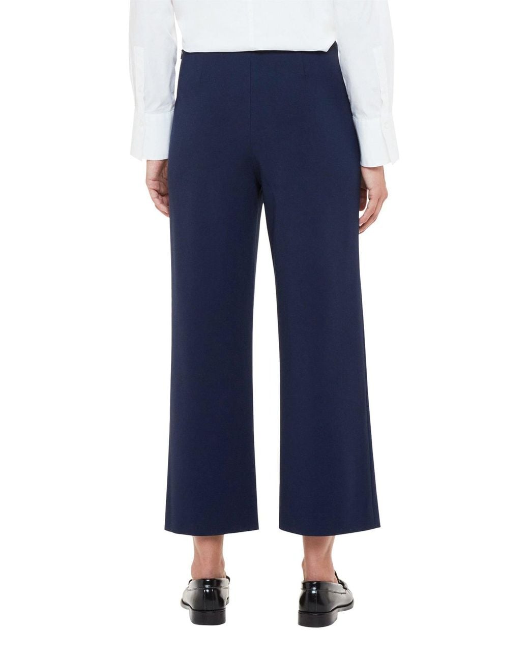 Whistles Blue Camilla Wide Leg Trouser
