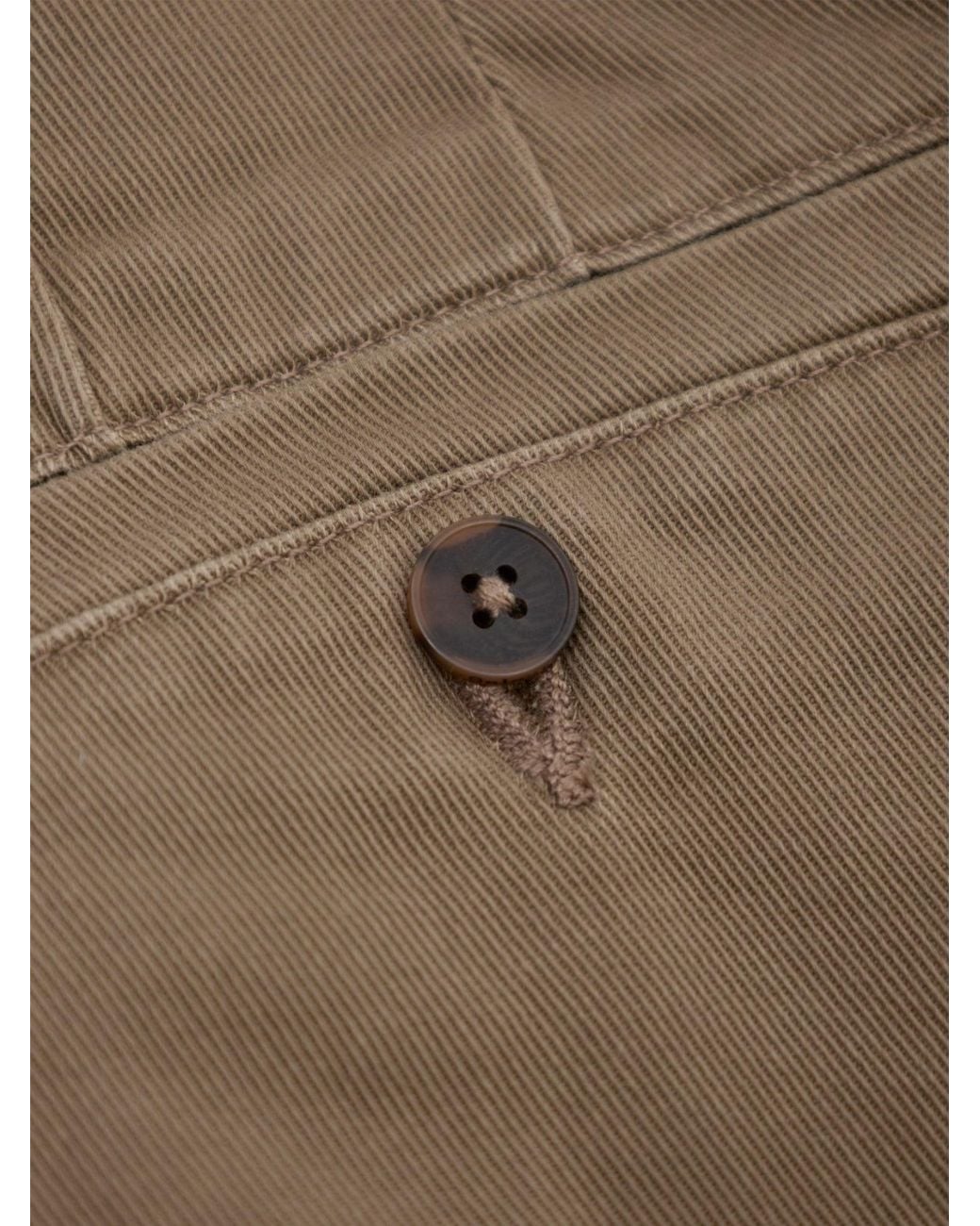 SELECTED Natural Straight Miles Twill Trousers for men