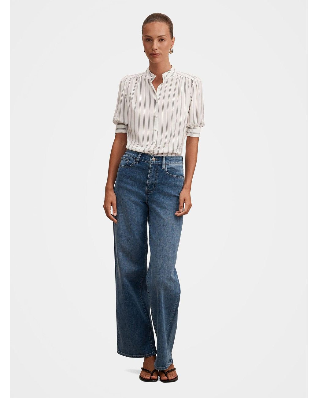 Forever New White Dorothea Striped Blouse