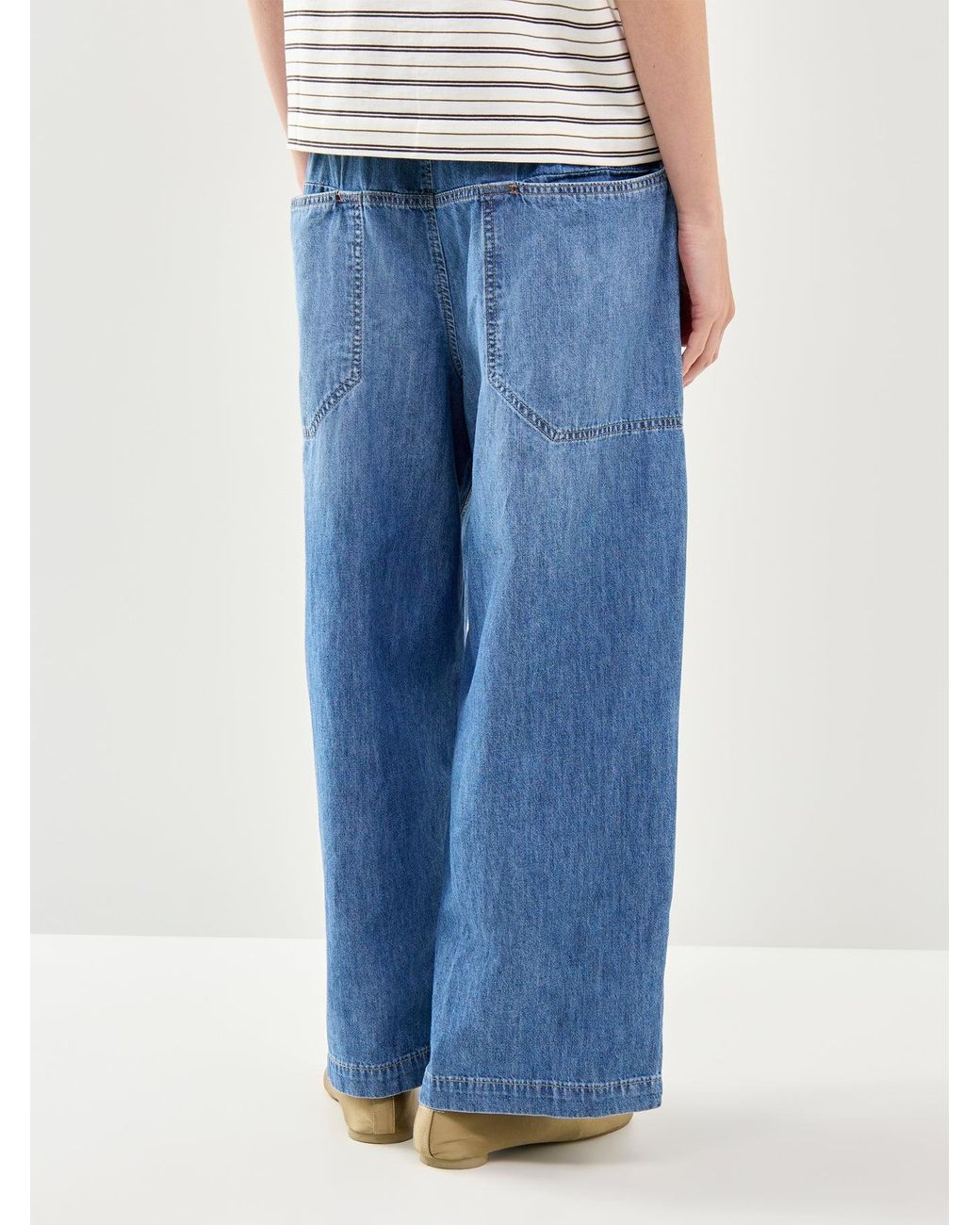 Free People Blue Easy Peasy Pull-On Jeans
