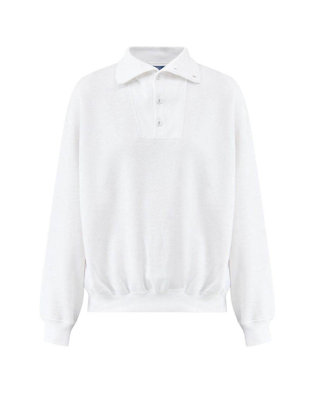 Polo Ralph Lauren White Wimbledon Funnel Neck Logo Fleece