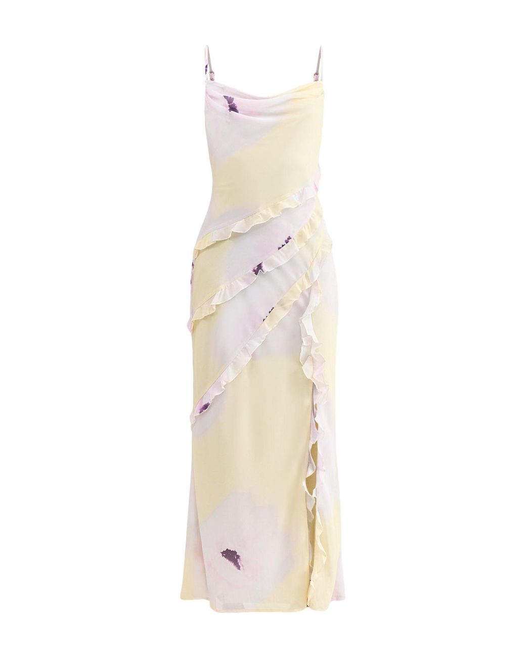 Pretty Lavish White Constance Ruffle Maxi Dress