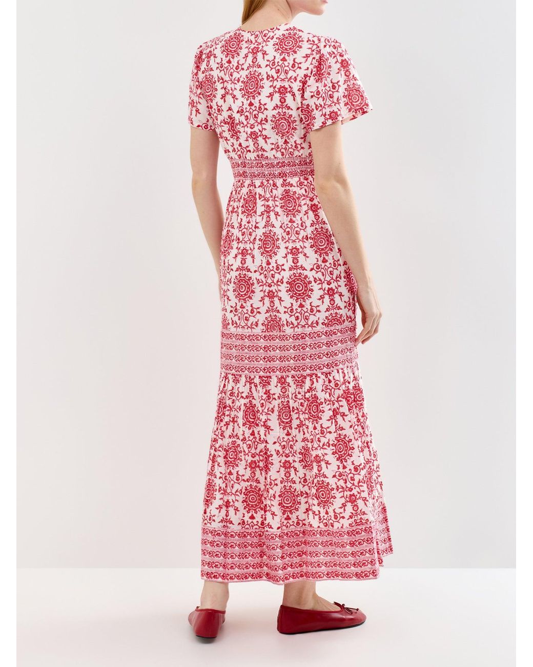 Aspiga Pink Pippa Organic Block Print Maxi Dress