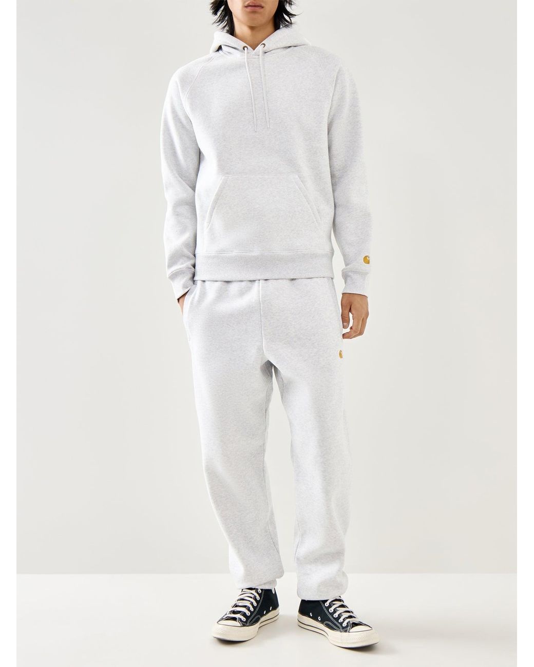 Carhartt White Hooded Chase Sweatshirt for men