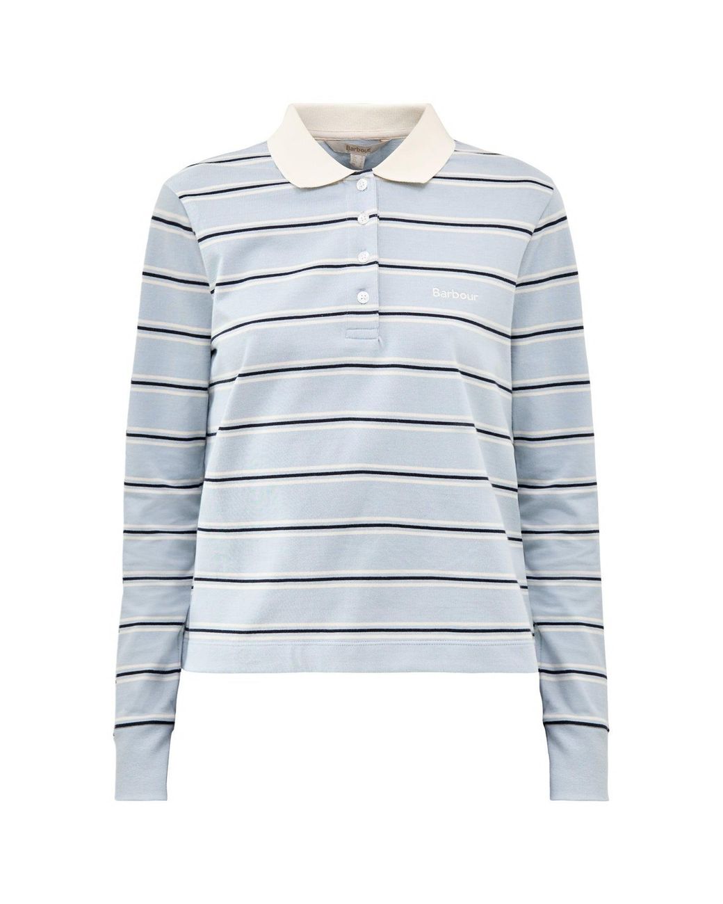 Barbour Blue Ashwell Long Sleeve Polo Top