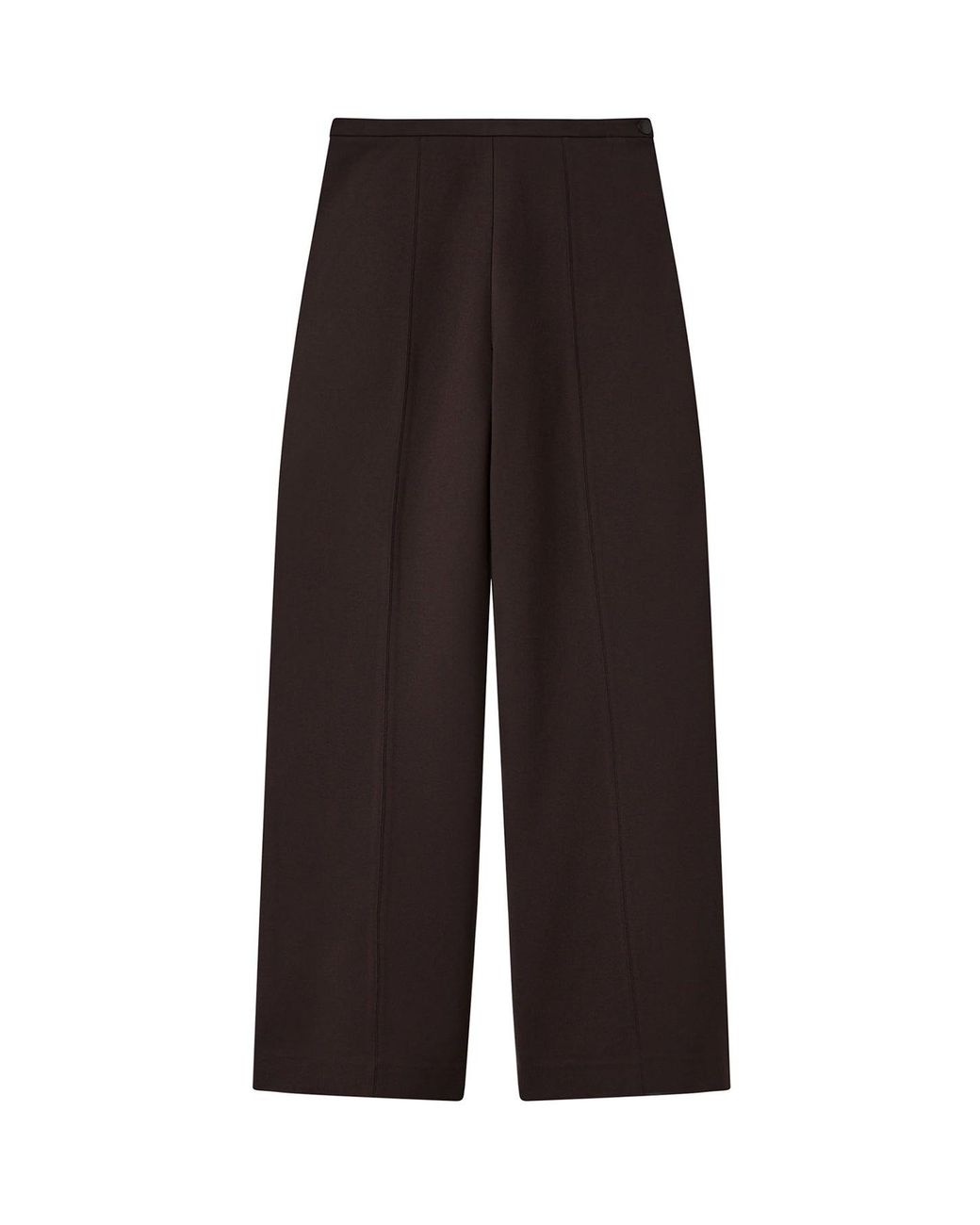 Whistles Brown Ponte Wide Leg Trouser