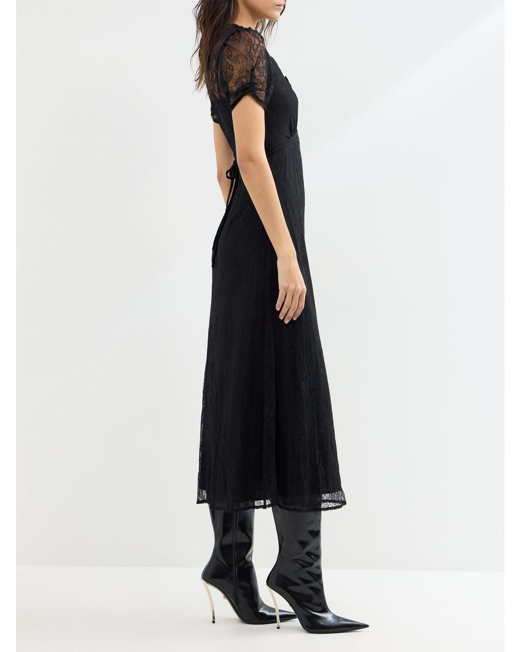 Nobody's Child Black Una Midi Dress