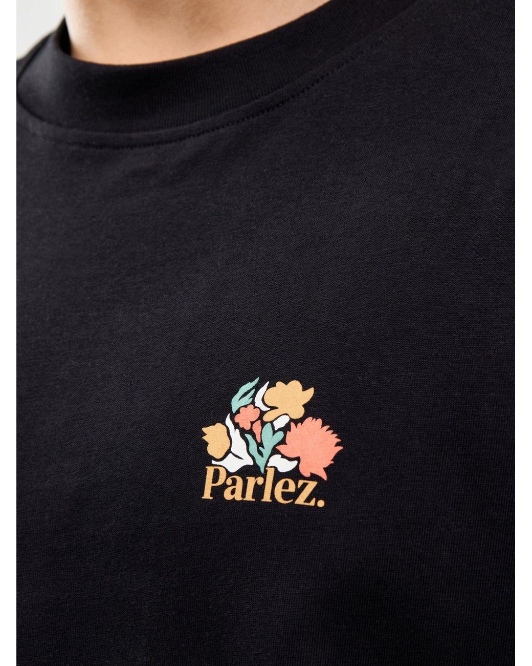 Parlez Black Eldora Graphic T-Shirt for men