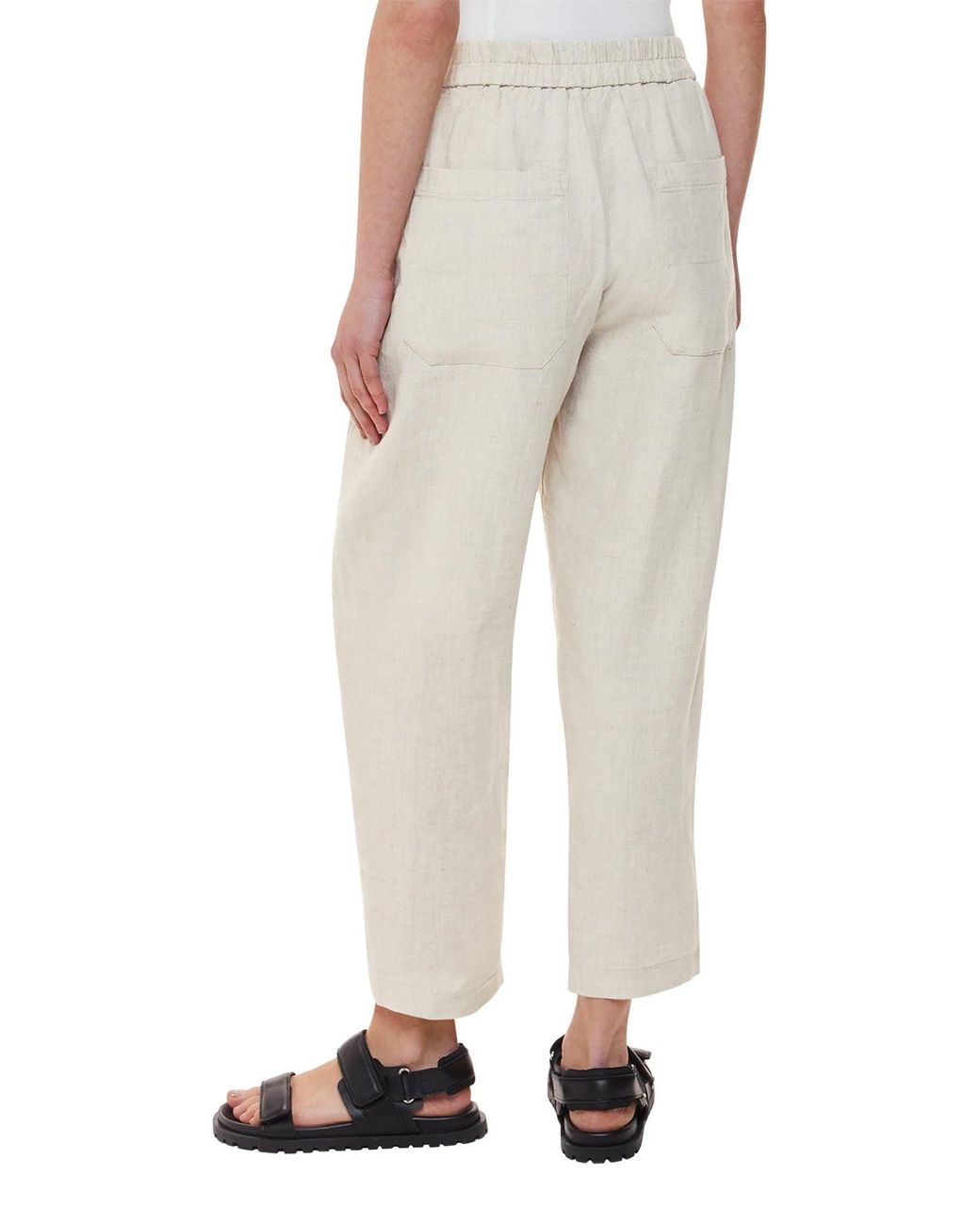 Whistles White Barrel Leg Trouser