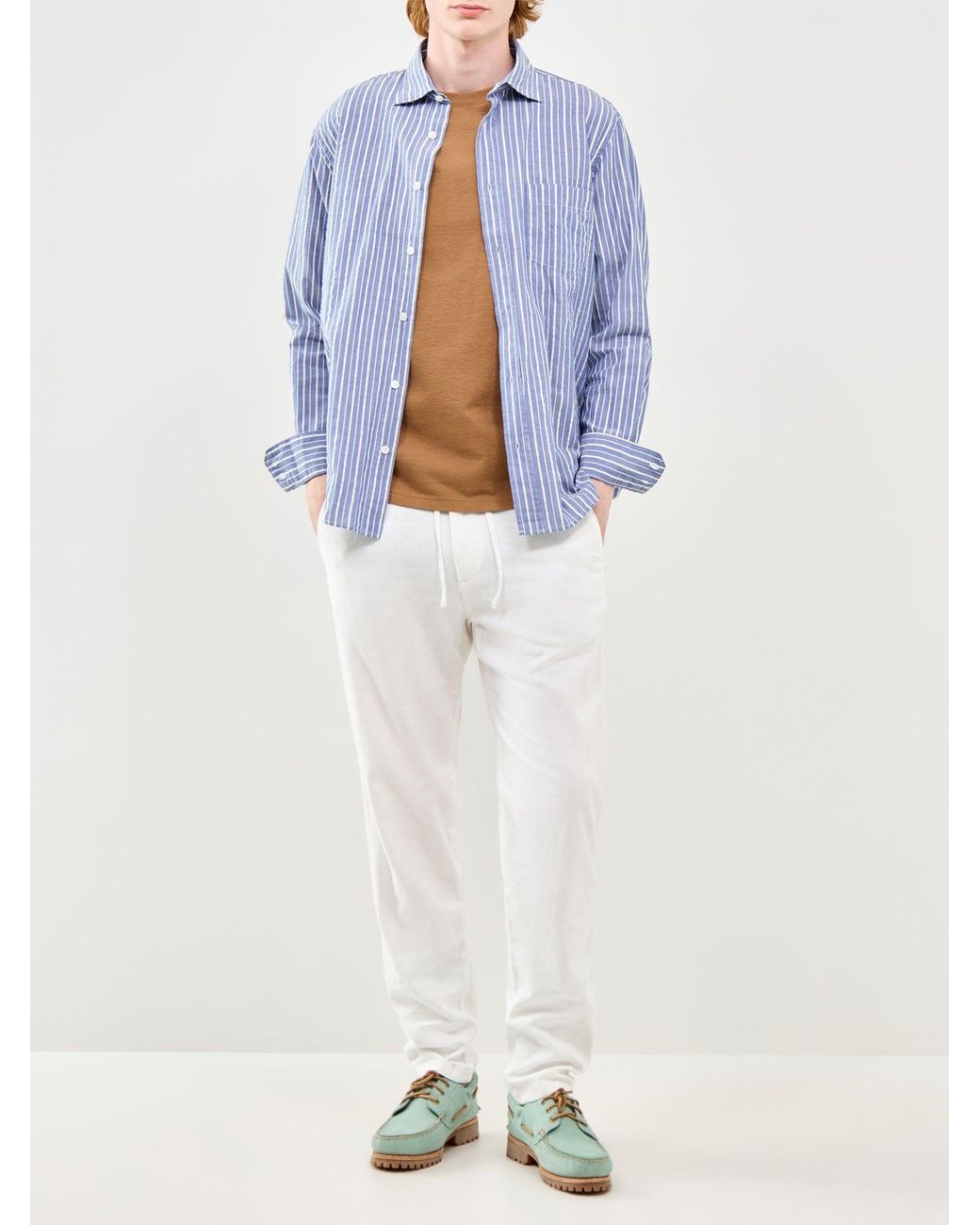 Hartford Blue Long Sleeve Shirt for men