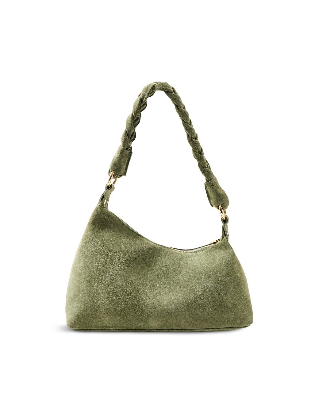 Marlon Green Marley Braid Suede Shoulder Bag