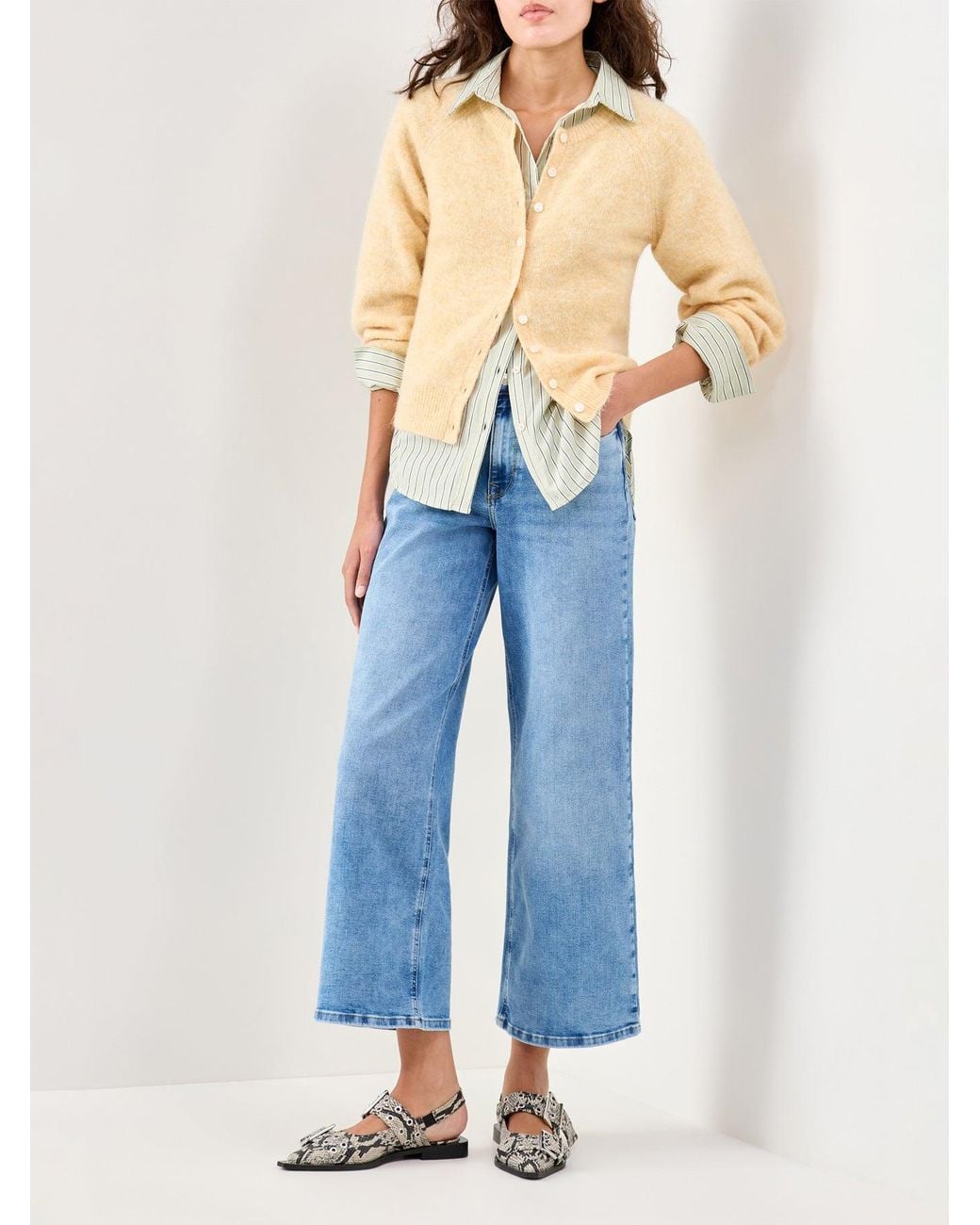 ONLY Blue Madison High Waist Wide Leg 30" Jeans