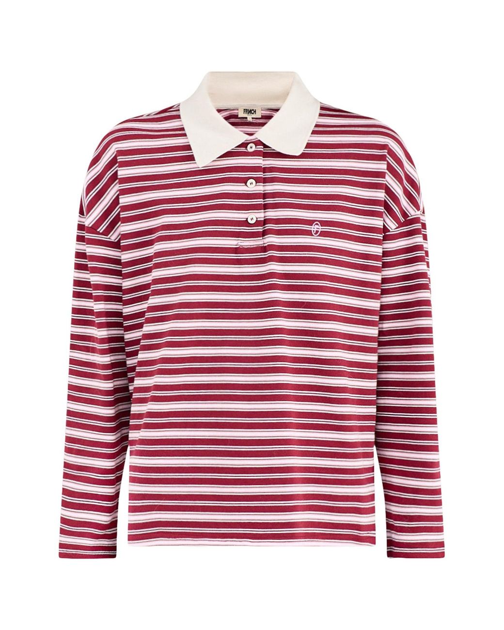 FRNCH Red Rumoi Cotton-Blend Polo Top