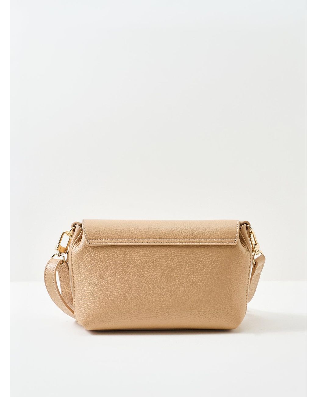 Apatchy London Natural Maisie Midi Tan Crossbody Bag