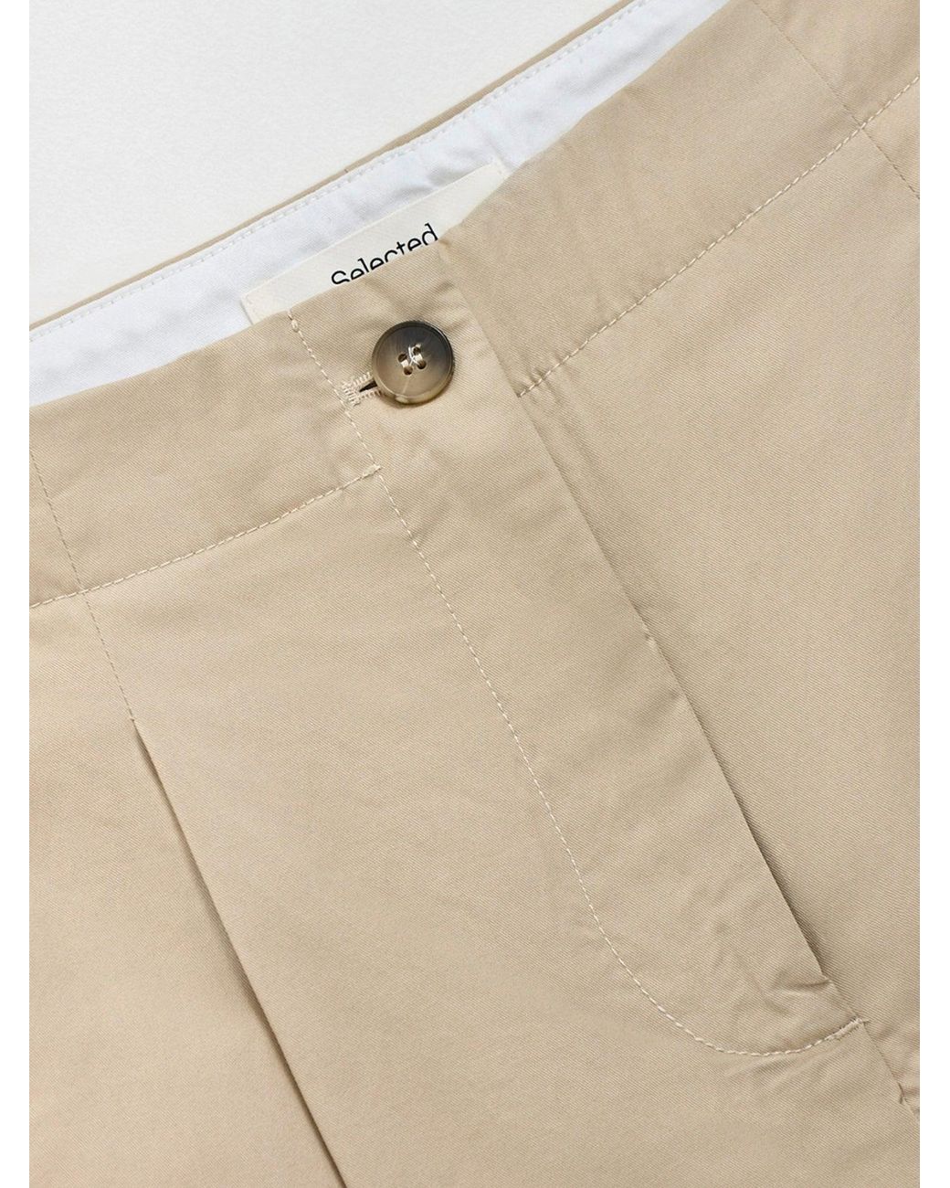 SELECTED Natural Carmen High Waist Cropped Pant