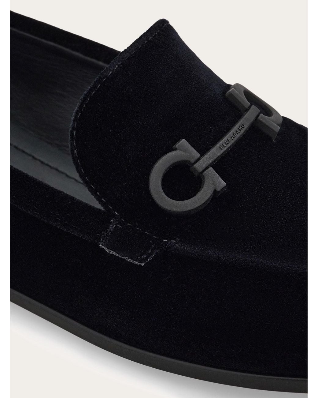 Ferragamo White Gancini Loafer .5