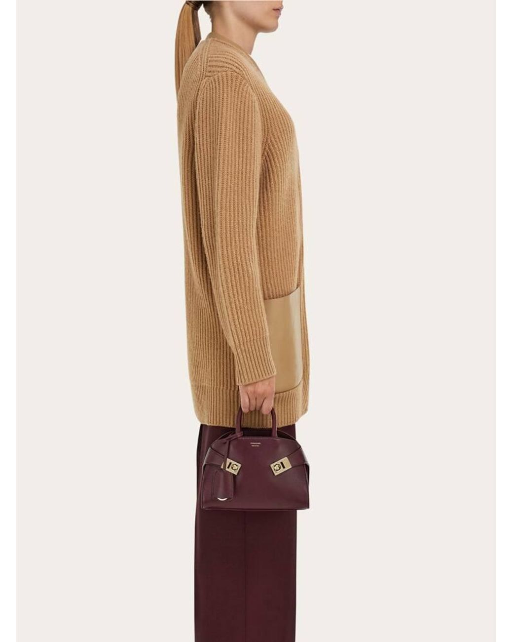Ferragamo Purple Hug Handbag (Xs)