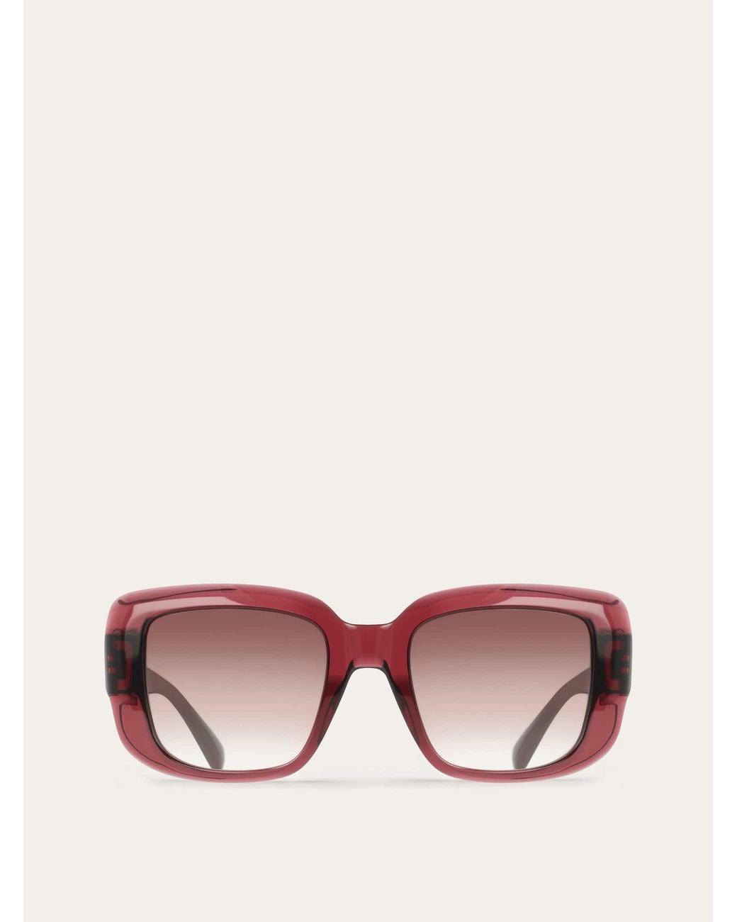 Ferragamo Pink Rectangular Frame Sunglasses
