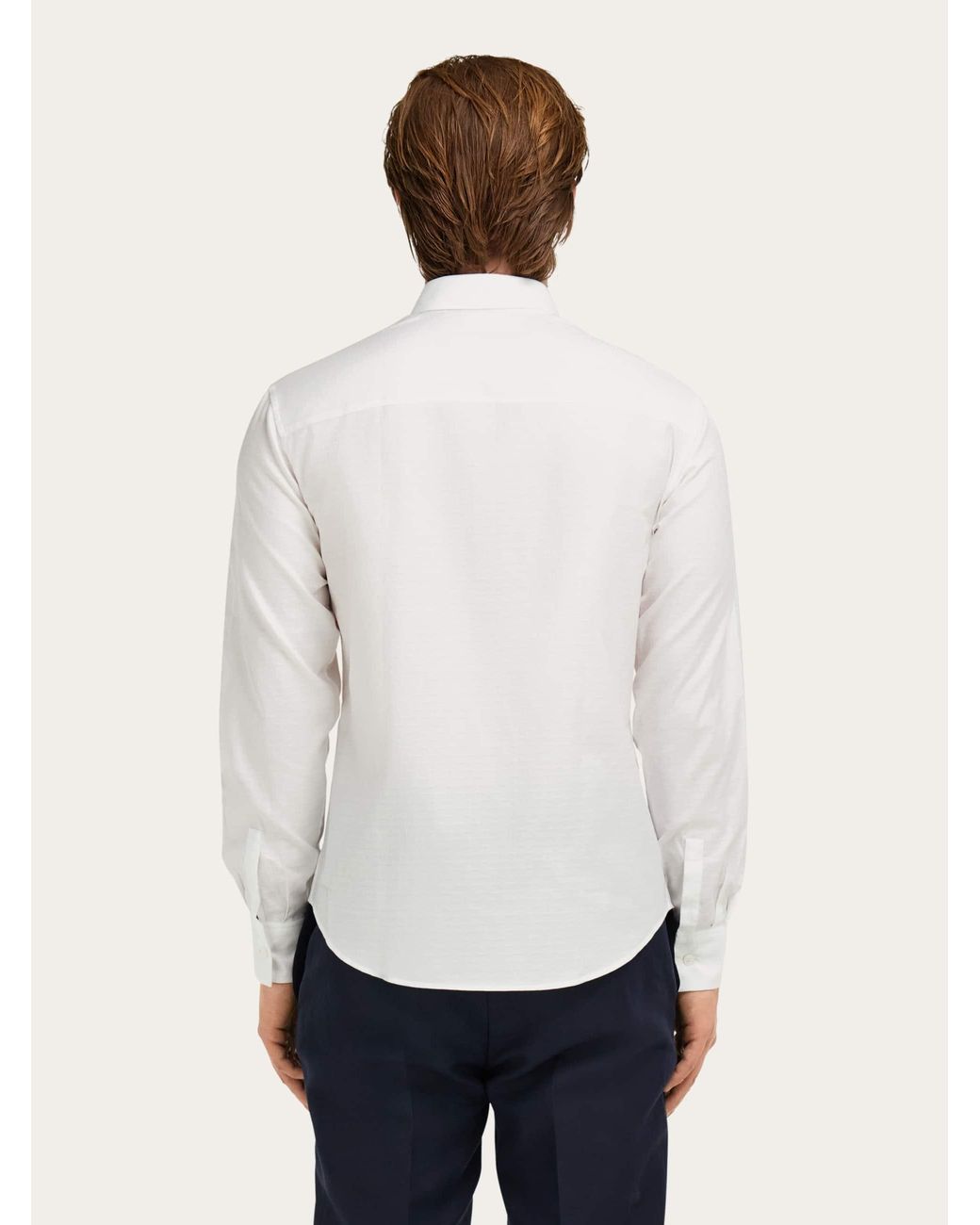 Ferragamo White Monogram Shirt for men