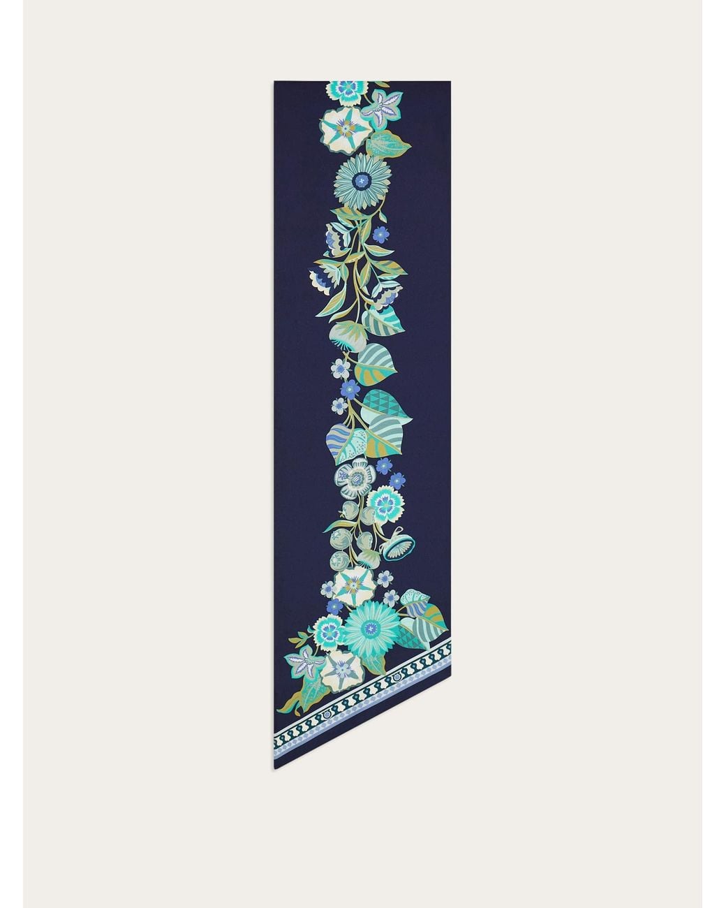 Ferragamo Blue Garden Print Bandeau