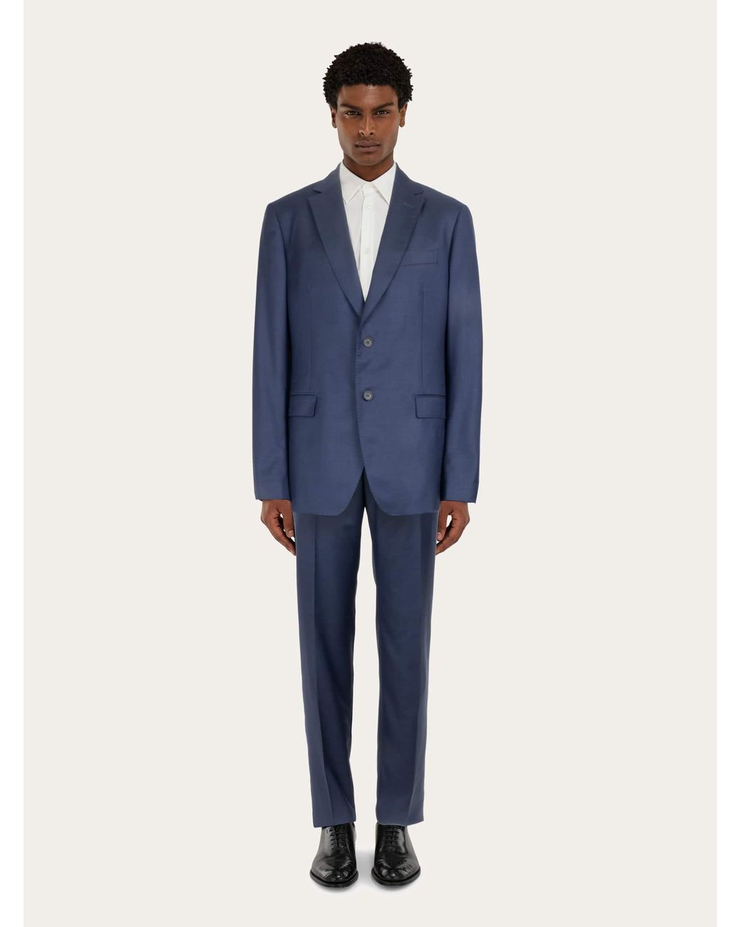 Ferragamo Blue Plain Suit for men
