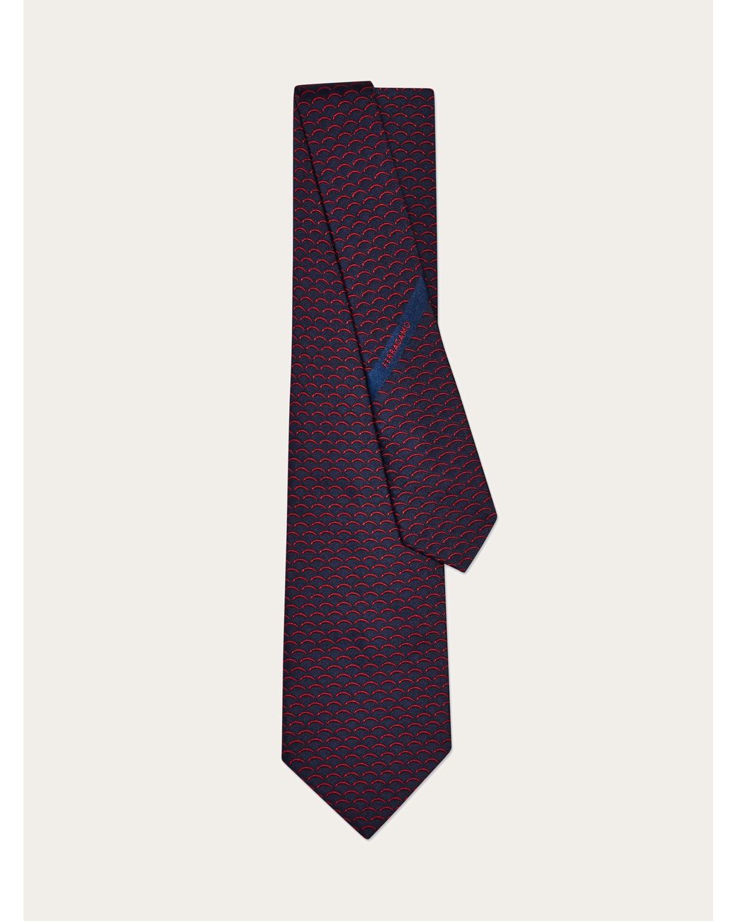 Ferragamo Purple Archi Print Silk Tie for men