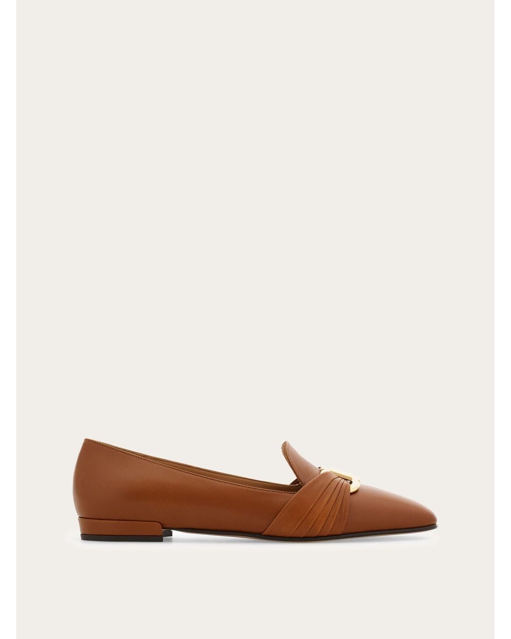 Ferragamo Brown Gancini Ornament Loafer