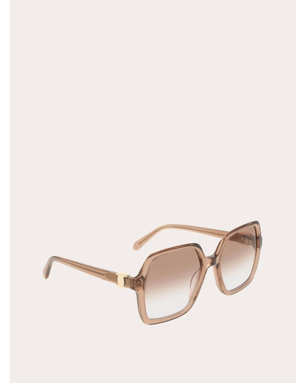 Ferragamo Natural Square Frame Sunglasses
