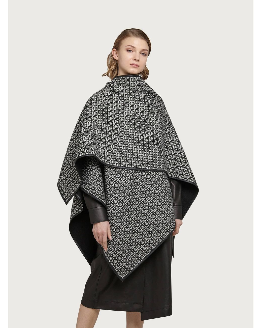 Ferragamo Black Gancini Cape