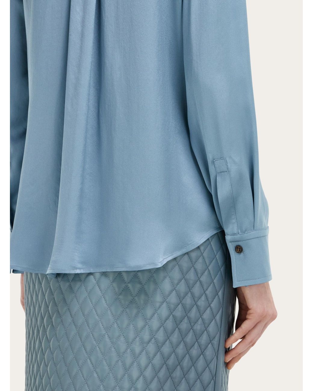Donna Camicia Fluida di Ferragamo in Blue
