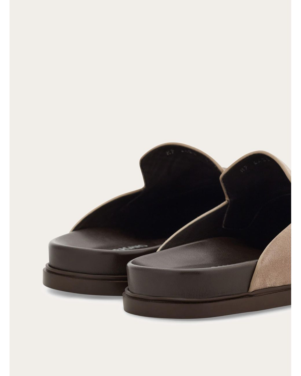Ferragamo Natural Gancini Ornament Mule for men