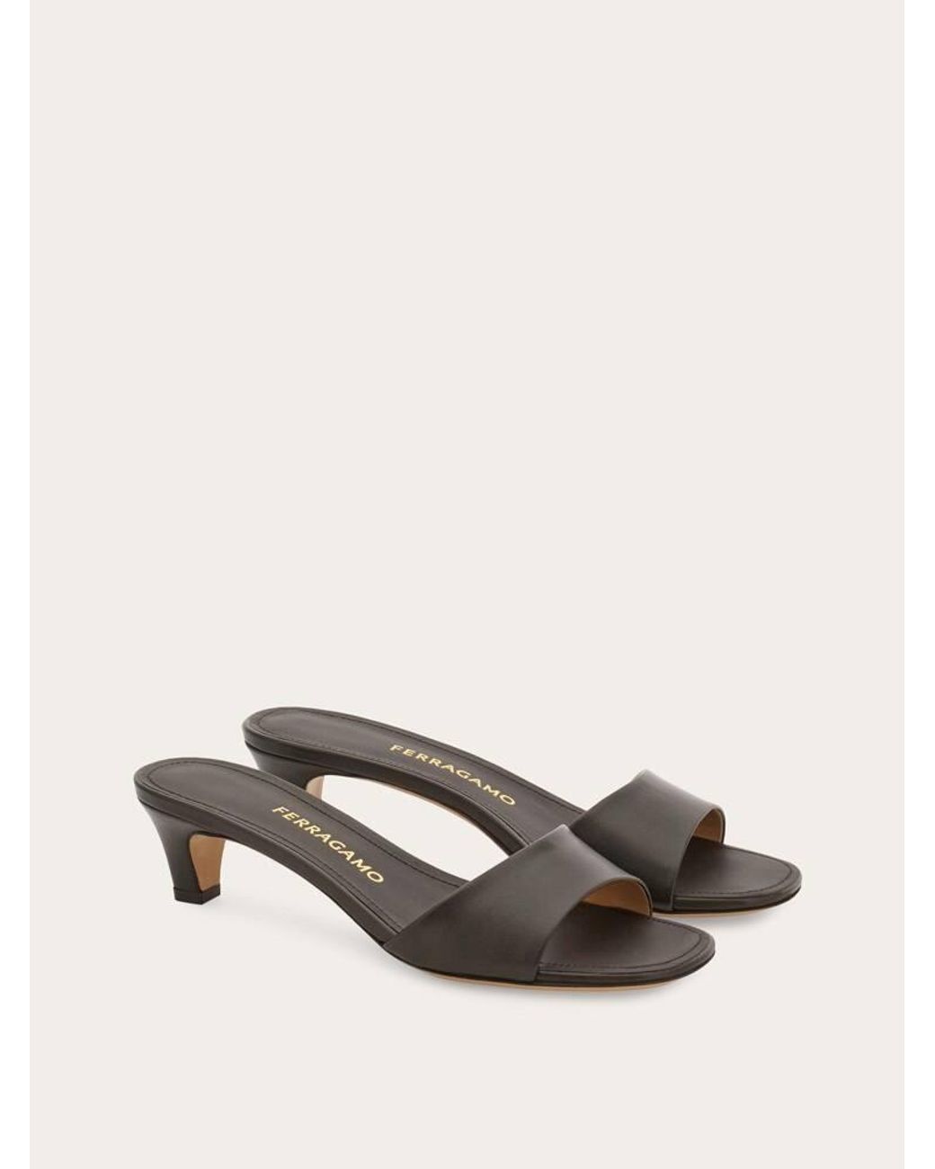 Ferragamo Natural Low Heeled Slide