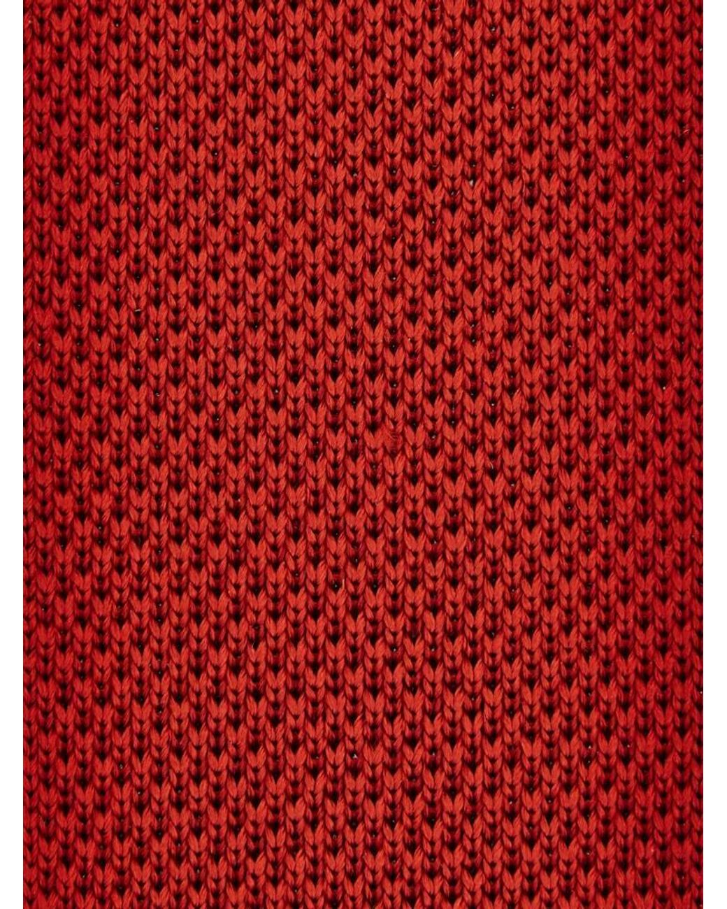 Ferragamo Red Silk And Cashmere Tie for men