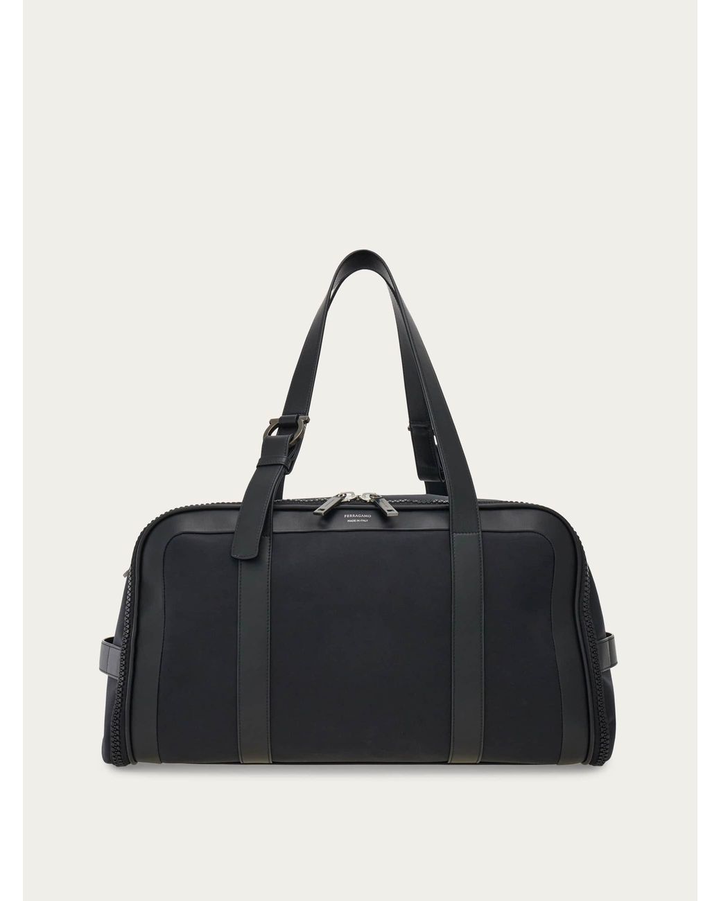 Ferragamo Black Foldable Weekend Bag for men