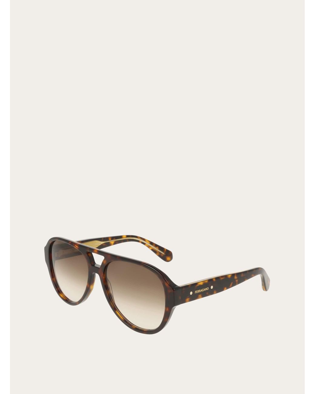 Ferragamo Black Aviator Frame Sunglasses