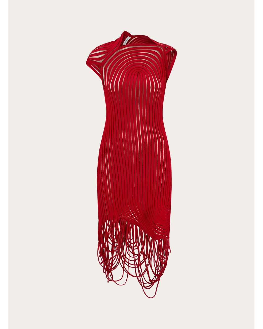 ワンピース FERRAGAMO FW23 Asymmetrical dress (0765105 COCOA) Ferragamo Asymmetric Dress in Red | Lyst