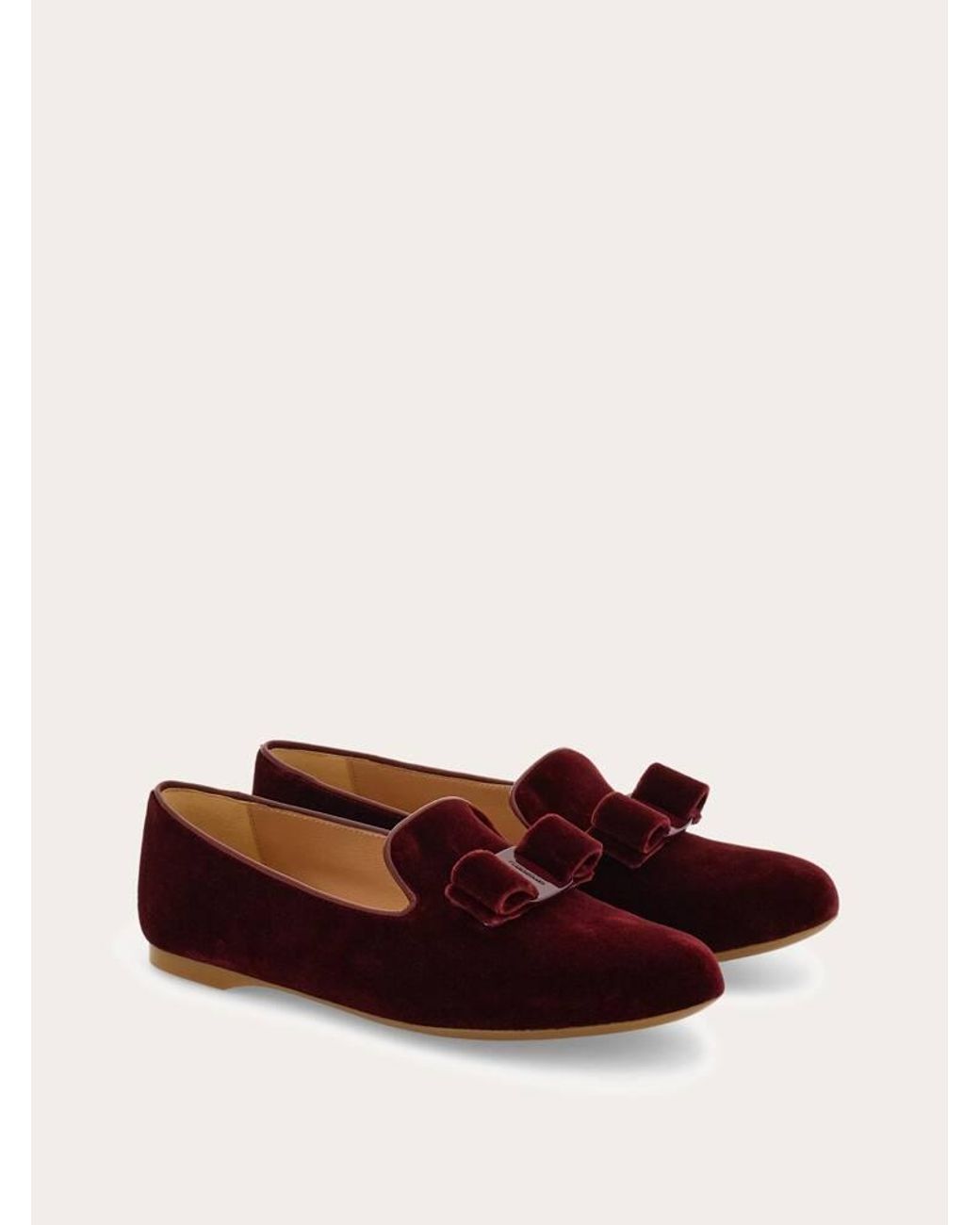 Ferragamo Red Vara Bow Loafer