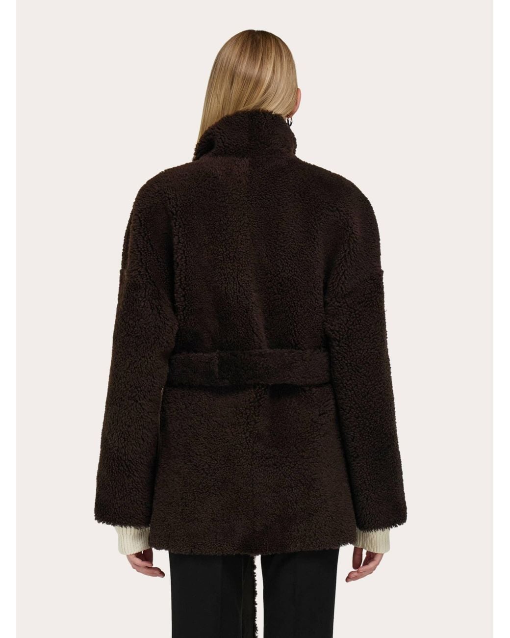 Ferragamo Black Reversible Shearling Jacket