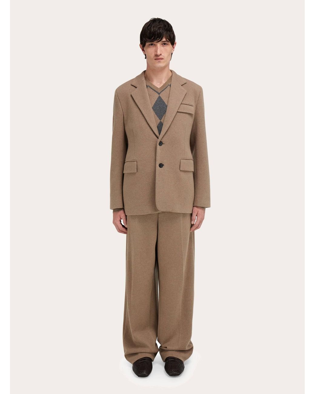 Ferragamo Natural Jersey Interlock Blazer for men
