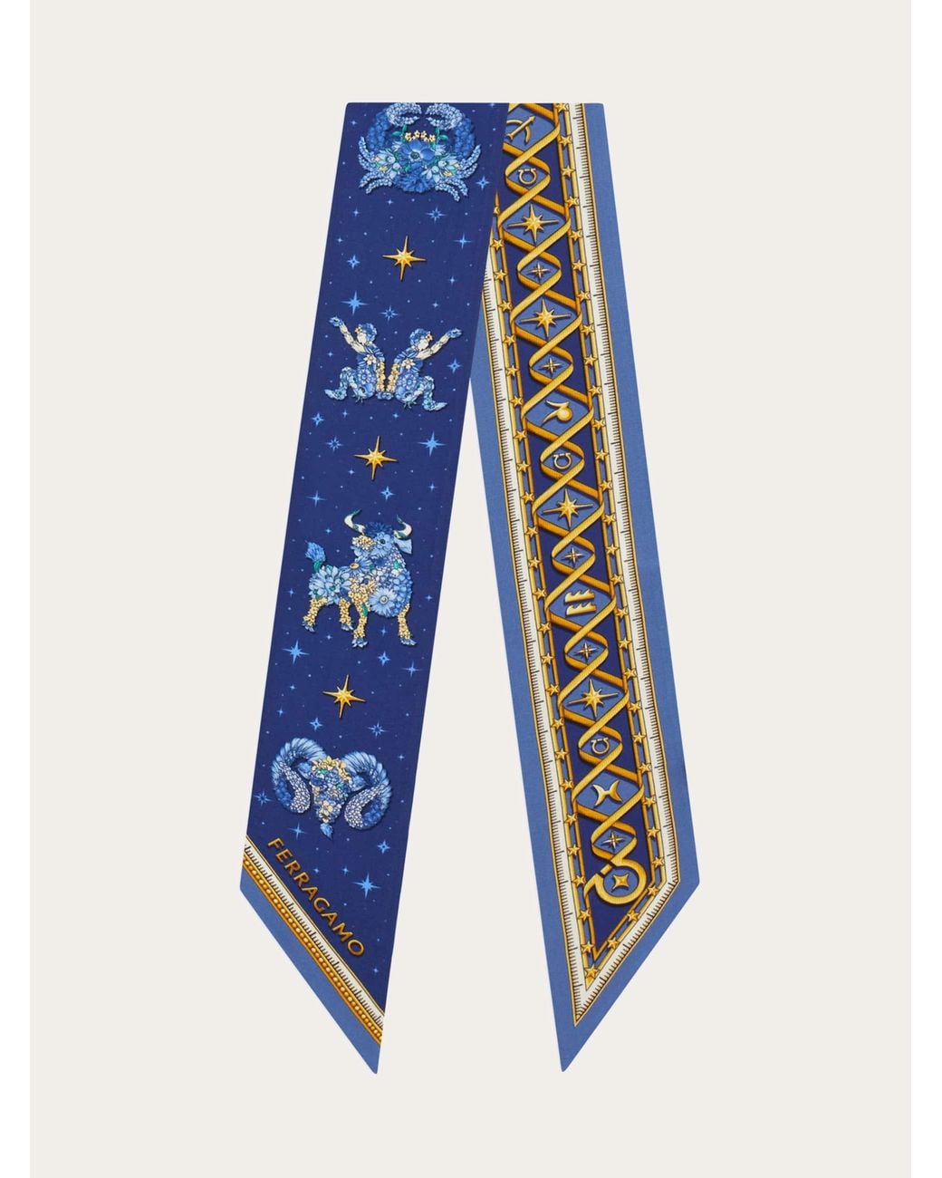 Ferragamo Blue Horoscope Print Mini Bandeau