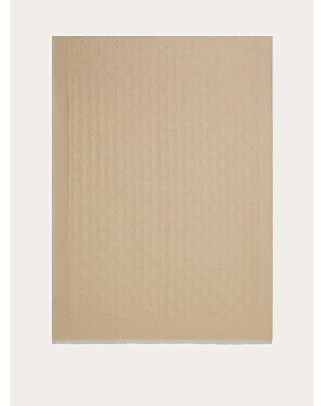 Ferragamo Natural Gancini Jacquard Stole With Lurex