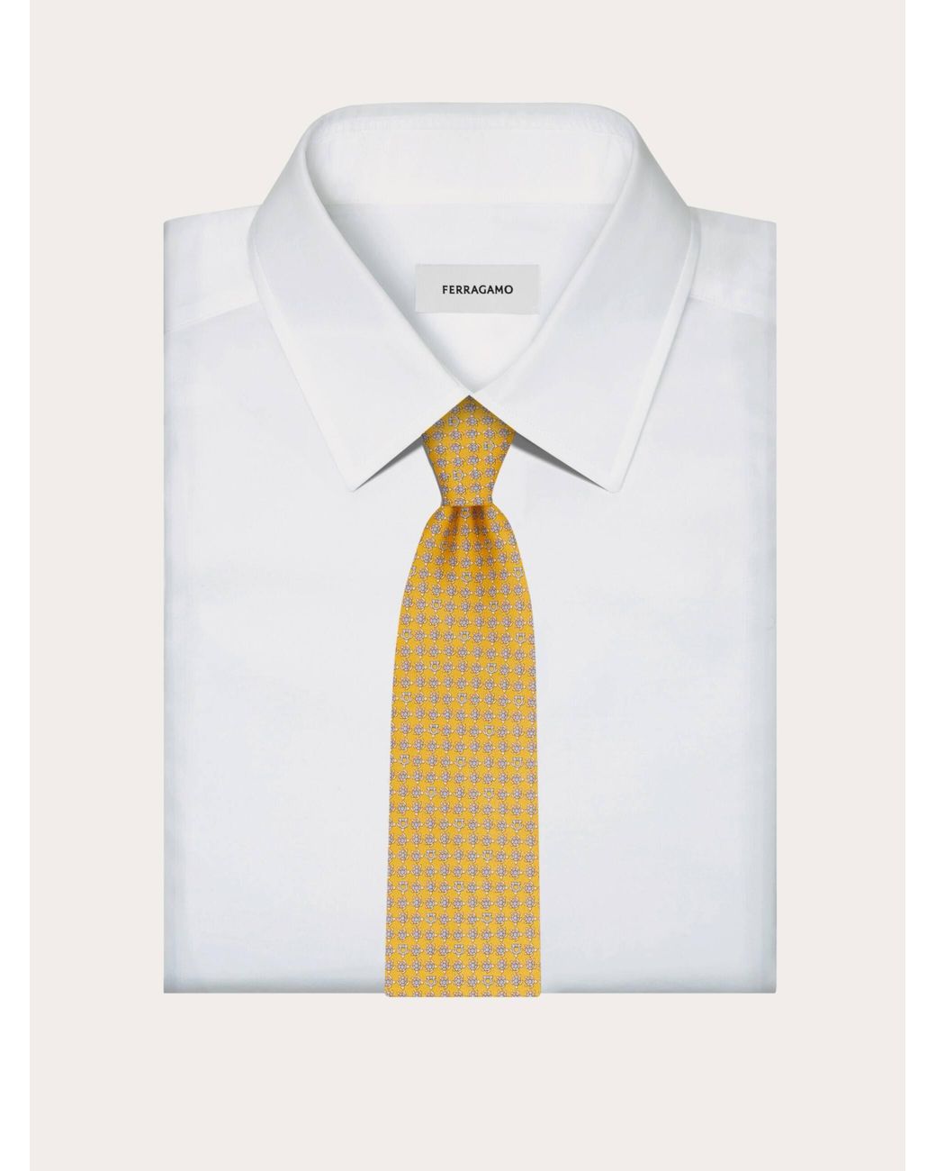Uomo Cravatta di Ferragamo in Yellow da Uomo