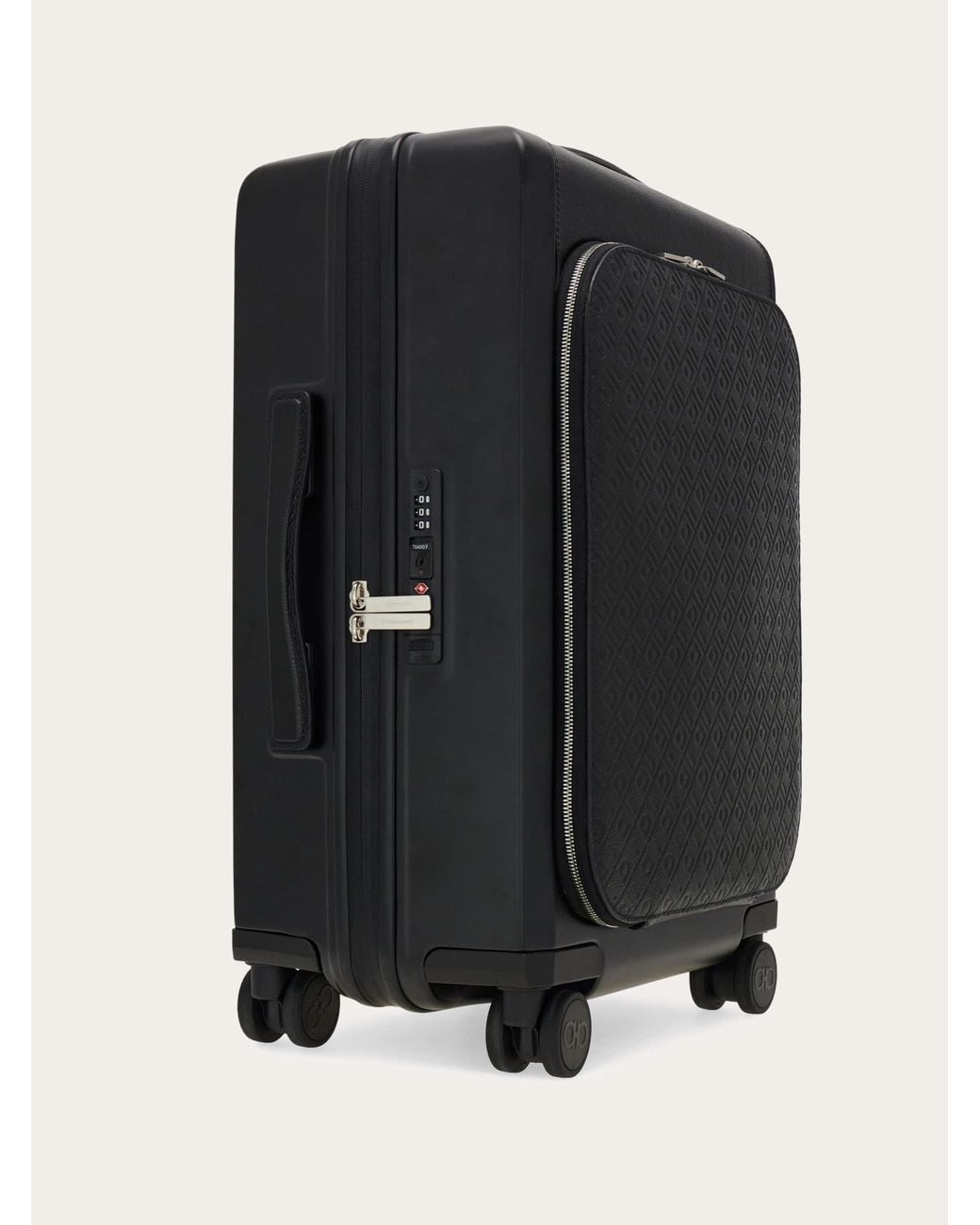 Ferragamo Black Embossed Monogram Hand Luggage for men