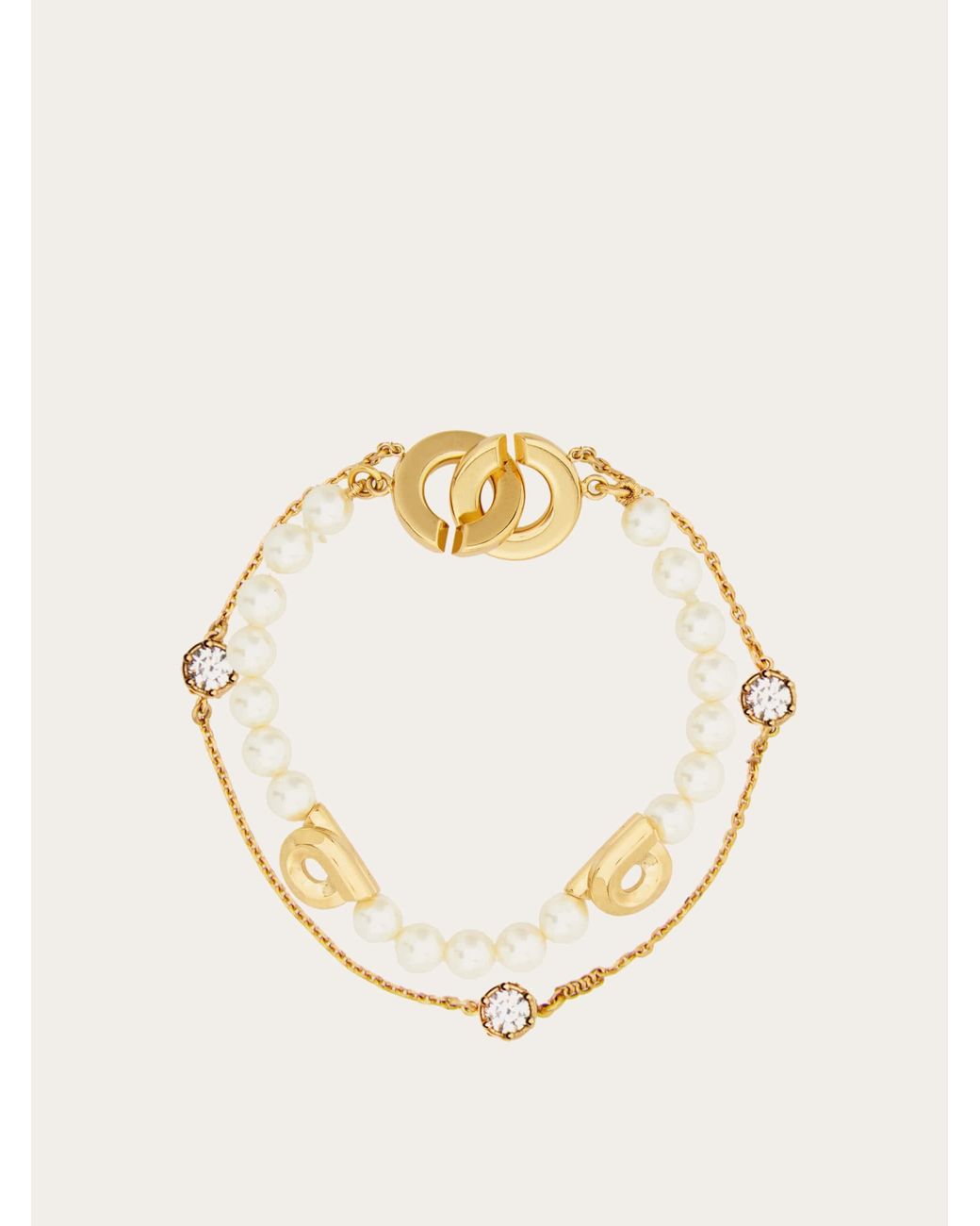 Ferragamo Metallic Double Strand Bracelet