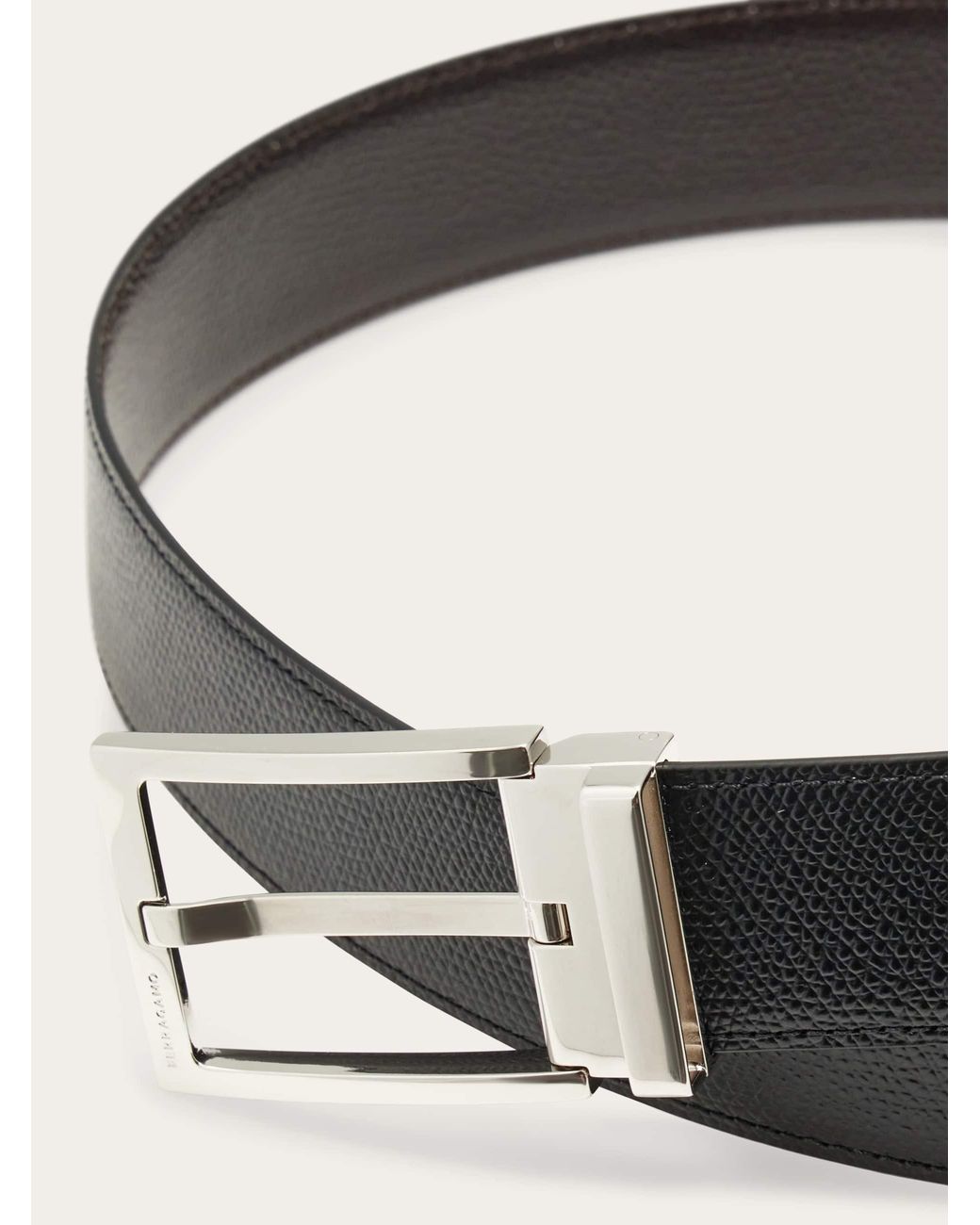 Ferragamo Black Apos;S Double Adjustable Leather Belt for men